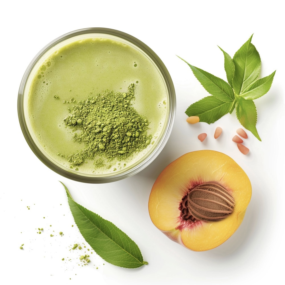 Good cost performance wholesale bags flavor green tea organic peach matcha powder