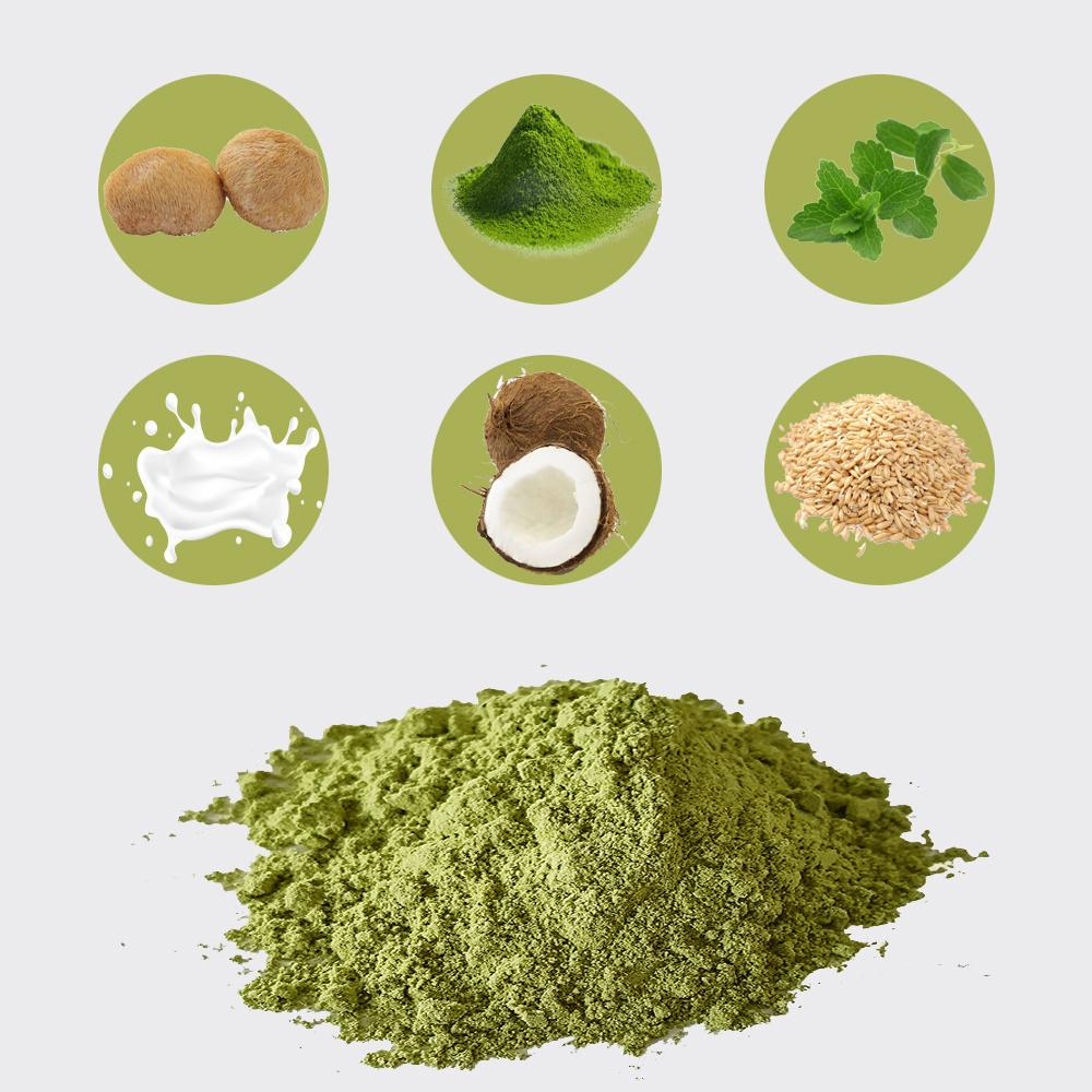 Matcha tea Drinks  Adaptogens mushrooms Oat Milky powder blends matcha Green Tea Latte for Coffee Substitute