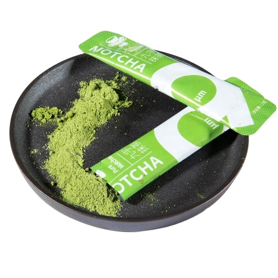 Organic Ceremonial Matcha Green Tea Powder Single Serve Individual stick pouch matcha Sachet for direct drink