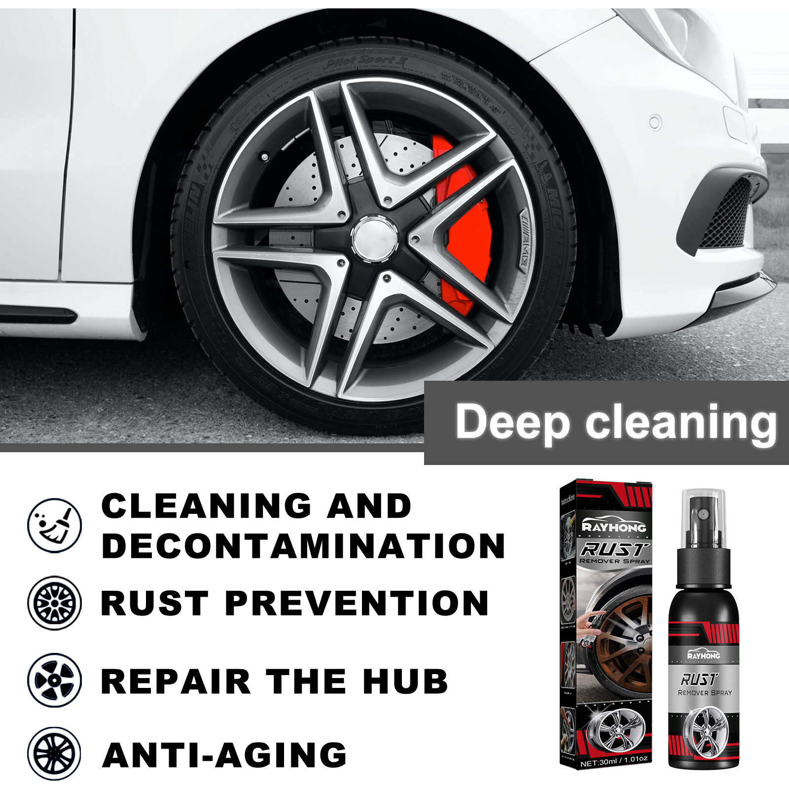 Custom logo Rust Remover Multi-Purpose Auto Window Rust Cleaner Derusting Spray Car Maintenance Cleaning Rust Converter