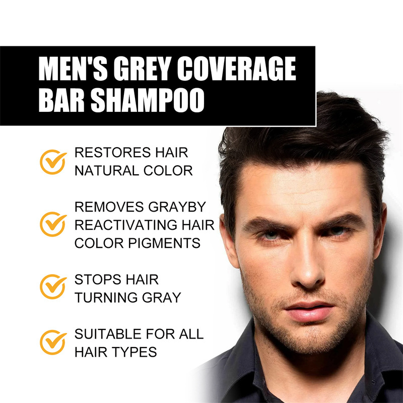 Black Grey Coverage Bar Shampoo Adults Solid Toilet Soap Haino Teko Soap Tws Soap for Noissure Hair