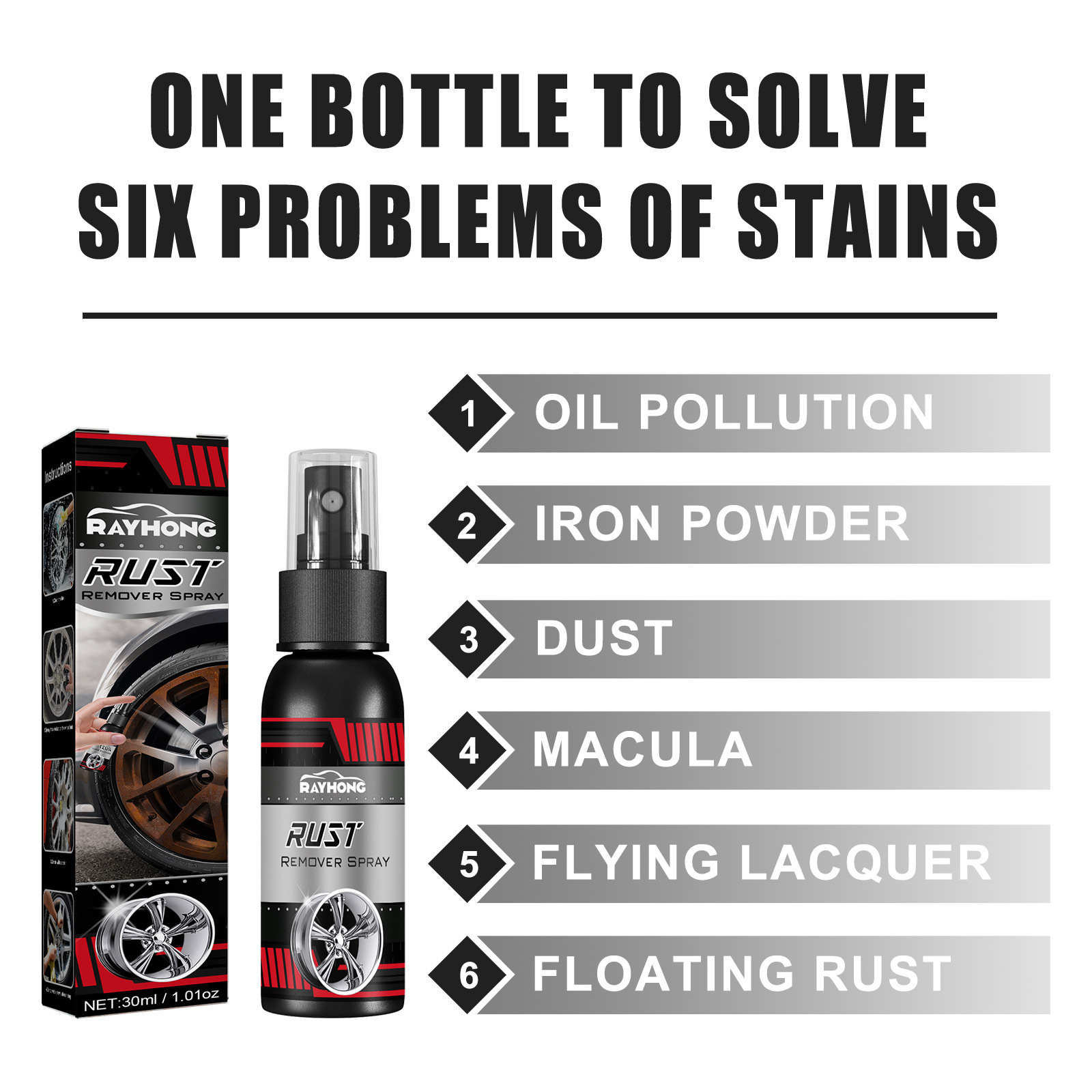 Custom logo Rust Remover Multi-Purpose Auto Window Rust Cleaner Derusting Spray Car Maintenance Cleaning Rust Converter