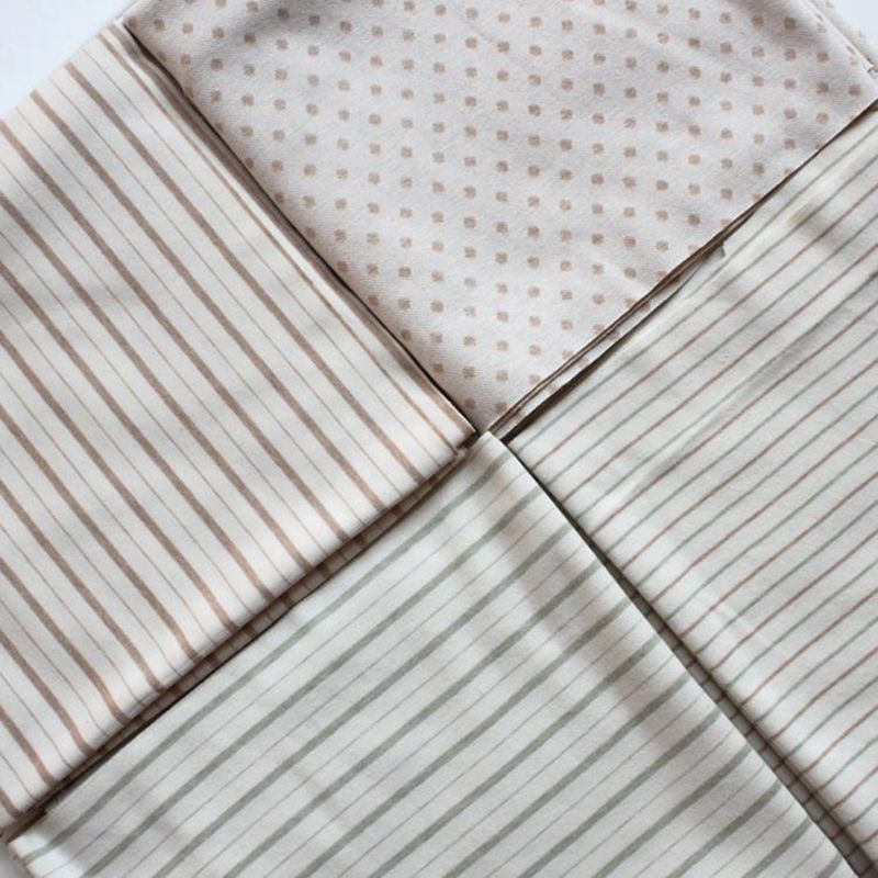 organic baby fabric natural striped cotton jersey knit baby undyed