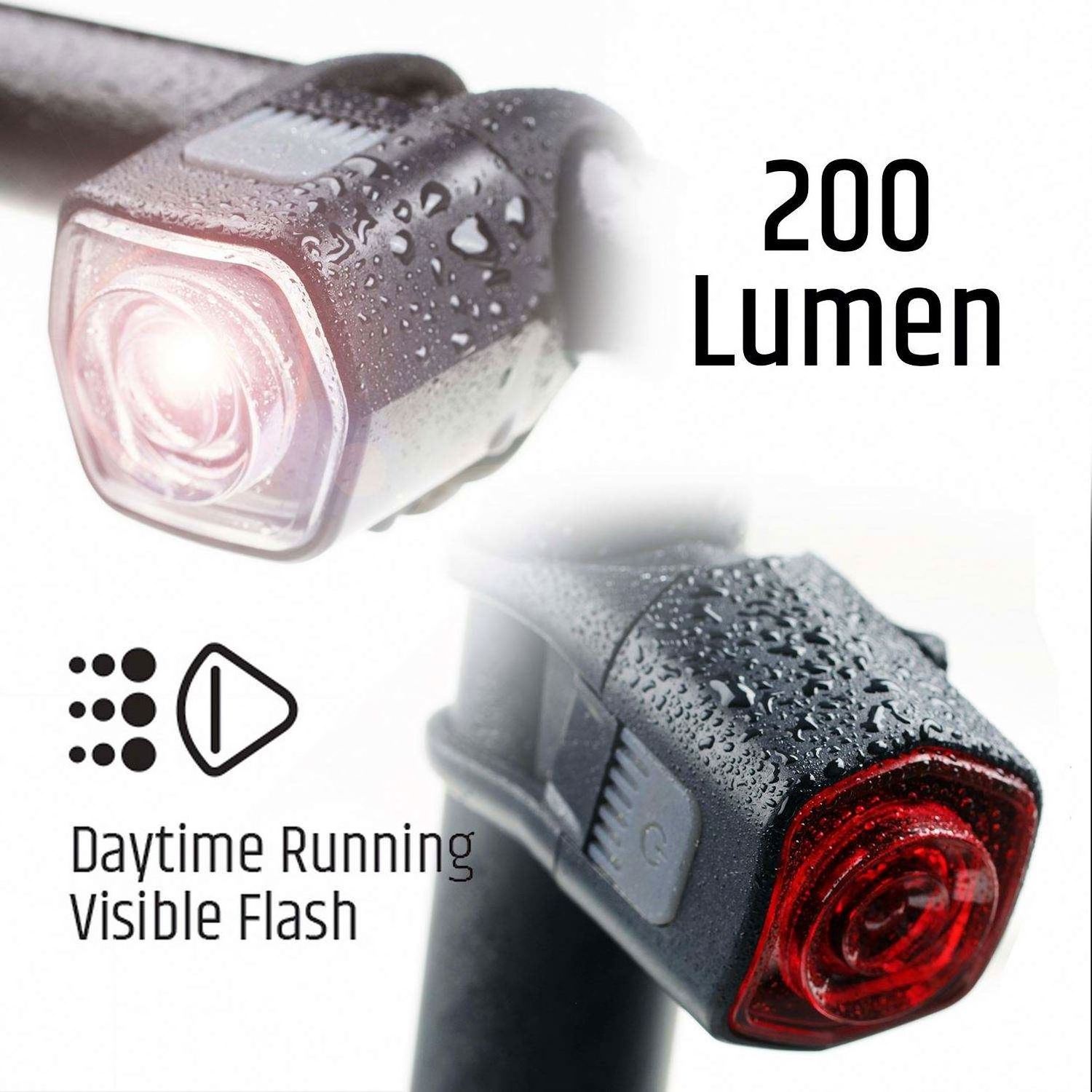 Powerful Lumen Headlamp Rechargeable Led Rechargeable Waterproof Flashlight For Bicycle