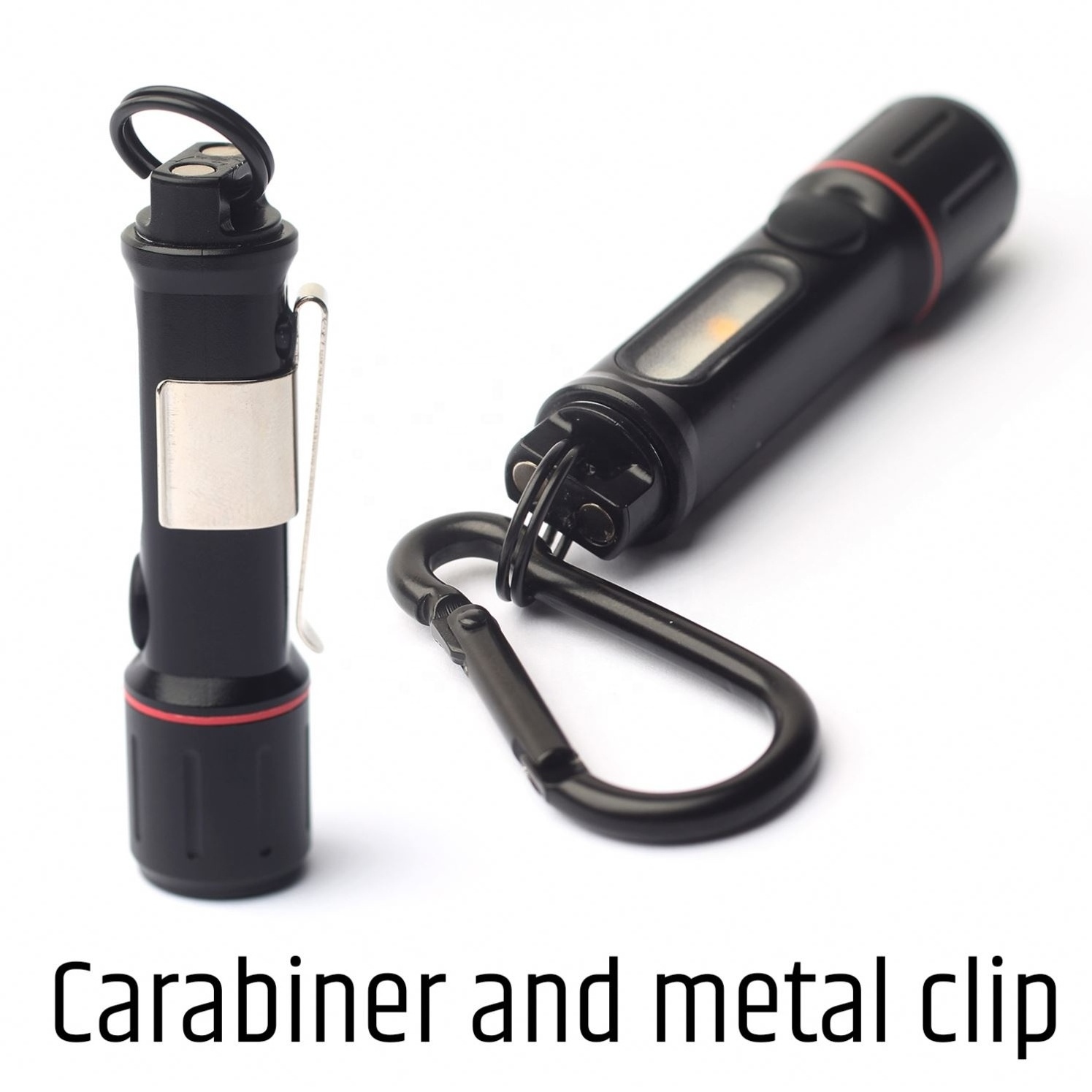 New Mini Type-C rechargeable Keychain Magnetic base Emergency Led Portable Flashlight 400 lumen