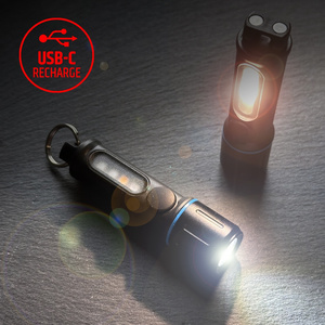 New Type-C Rechargeable Mini Portable Flashlight LED Lights Camping 400 lumen Led/UV/ Flashlight&Torches