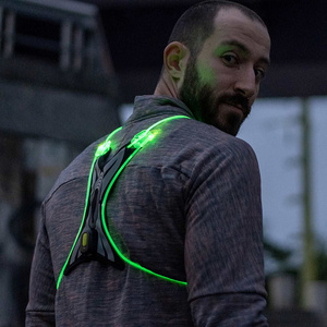 2024 New Rechargeable and Multi-Colors LED Reflective Safety Running Vest For Running LED Light Vest