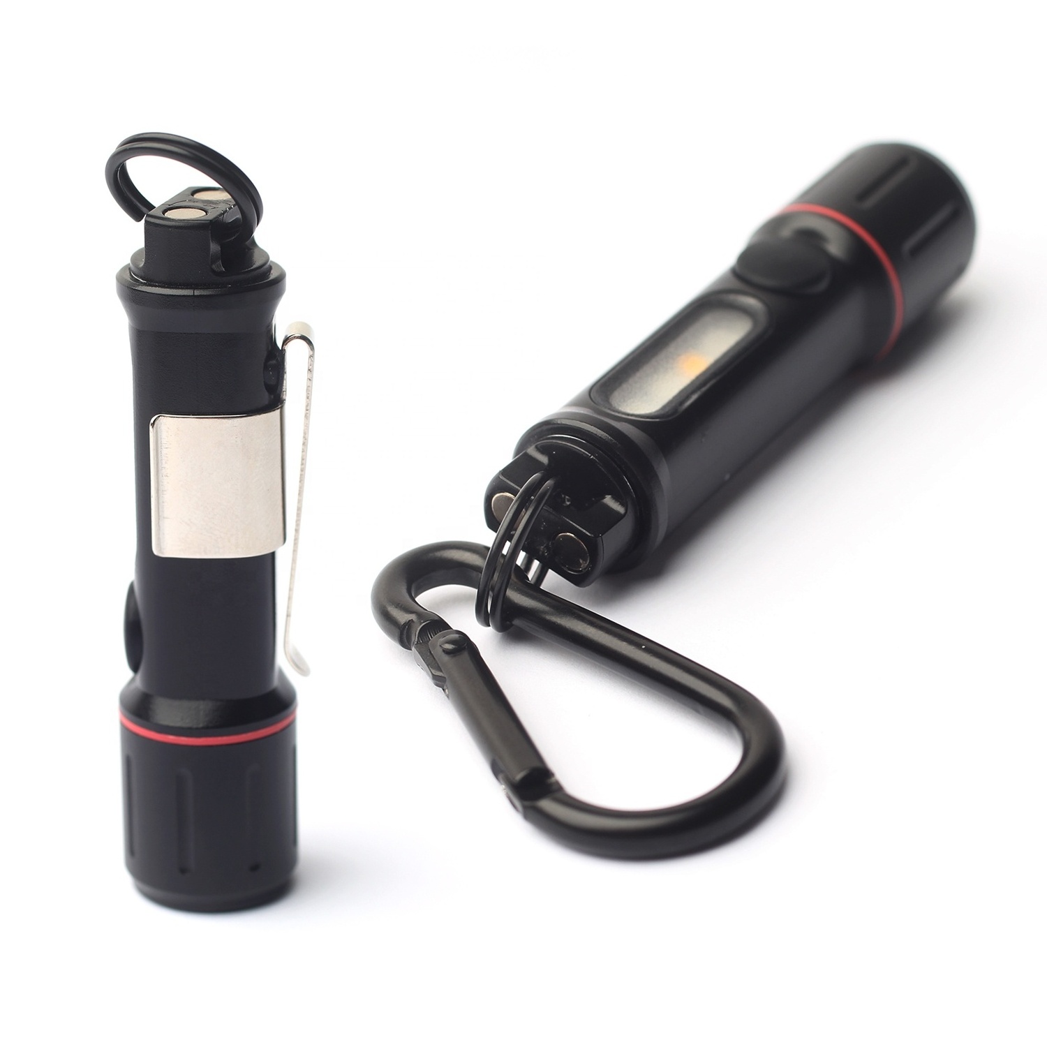 Hot Sale Pocket 400 Lumens Flashlight Keychain Safety Mini Flashlight Keychain Stock Alarm Keychain Led Flashlight