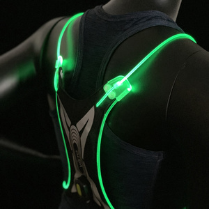 Super Bright 360 USB Rechargeable Flashing LED Running Vest for Road Safety