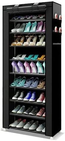 Portable Metal compact Standing Plastic Shoe Cabinet Rack