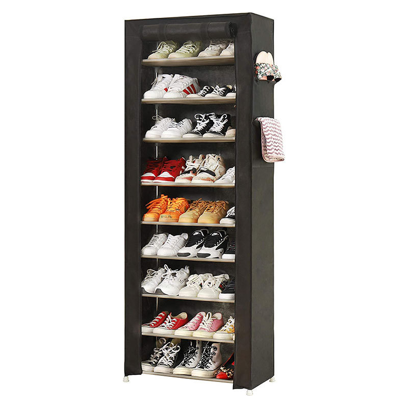 Portable Metal compact Standing Plastic Shoe Cabinet Rack