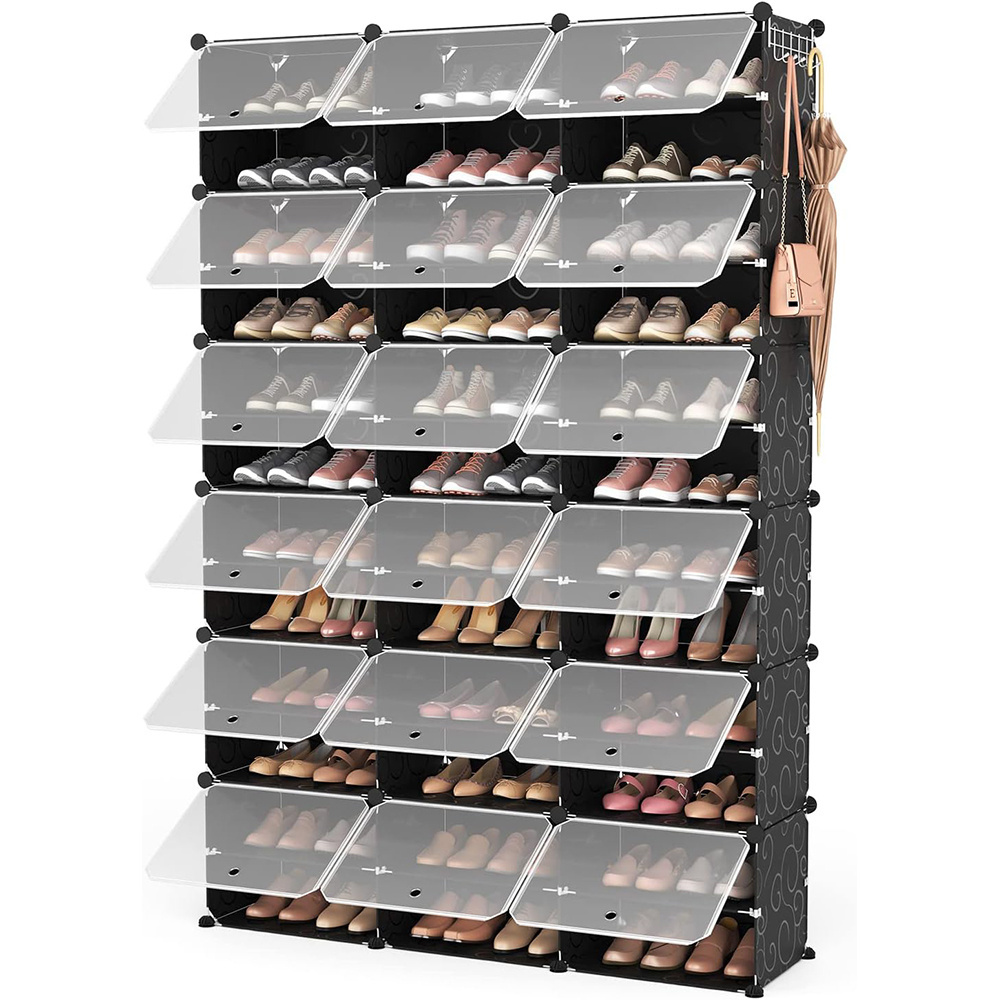 Custom Size 36 pair Shoe Rack Stackable Organizer Shoe Rack furniture cabinet for shoes