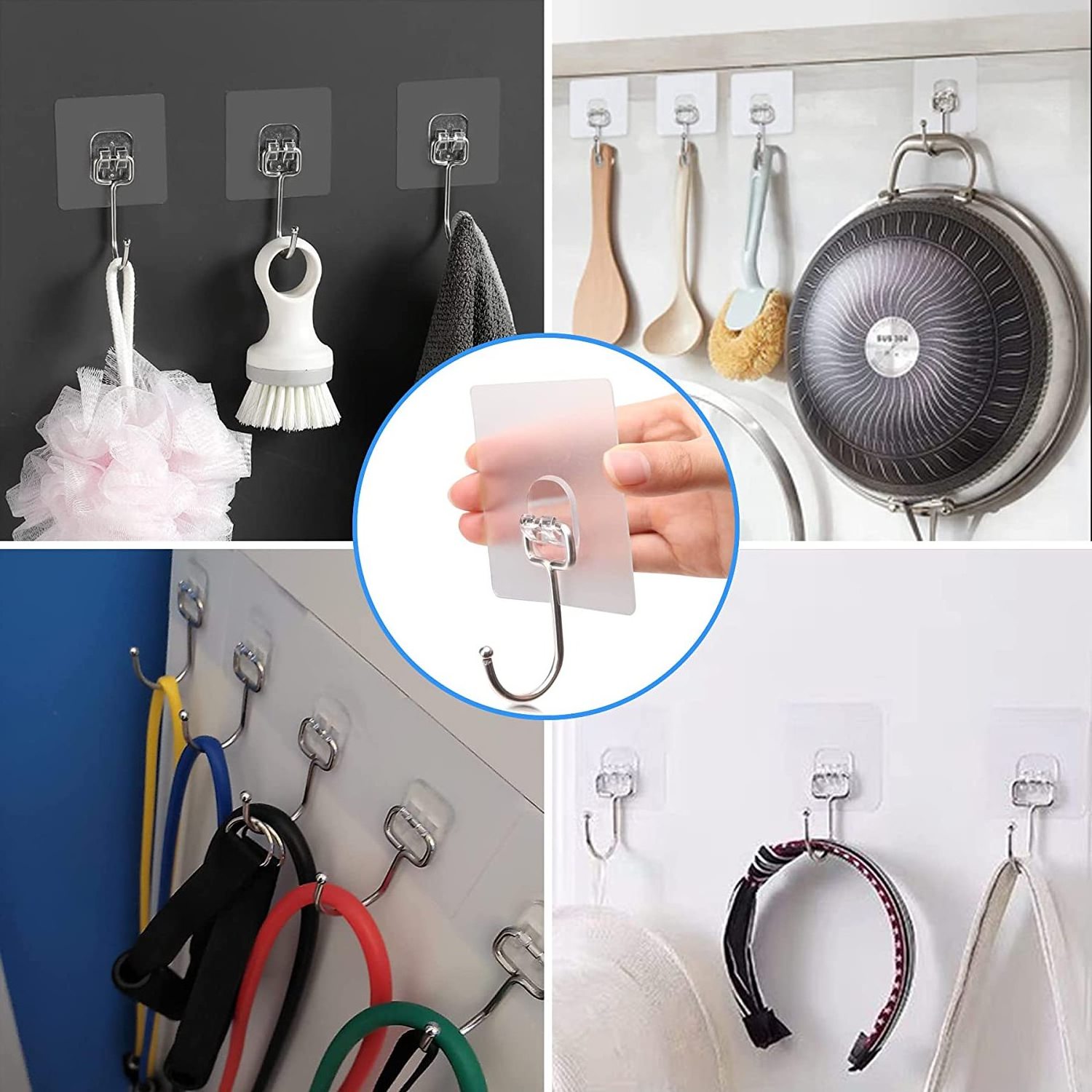 Custom All Purpose Large Adhesive Hooks Heavy Duty Hold Wall Hooks