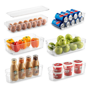 Fridge Storage Boxes Freezer Drawer Kitchen Container Bins Plastic Stackable Refrigerator Organizer