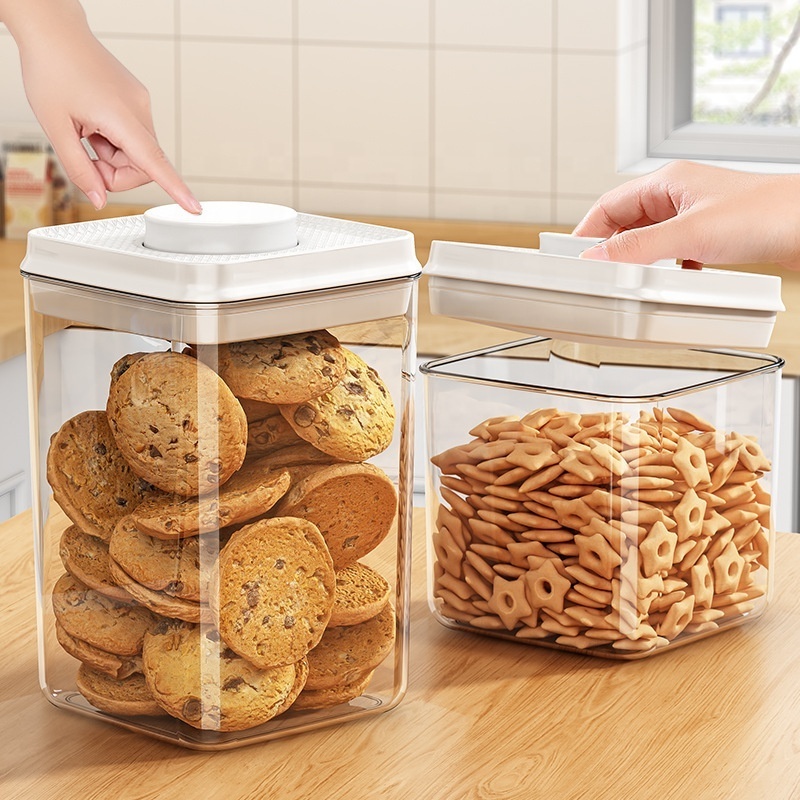 Multiple Size Home Clear Organizer Bins Kitchen Organization Pop Up Airtight Food Storage Containers