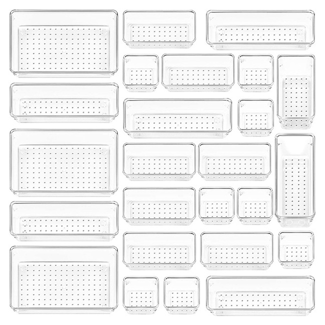 Custom OEM Kitchen Bathroom Makeup storage divide desk drawer organizer tray