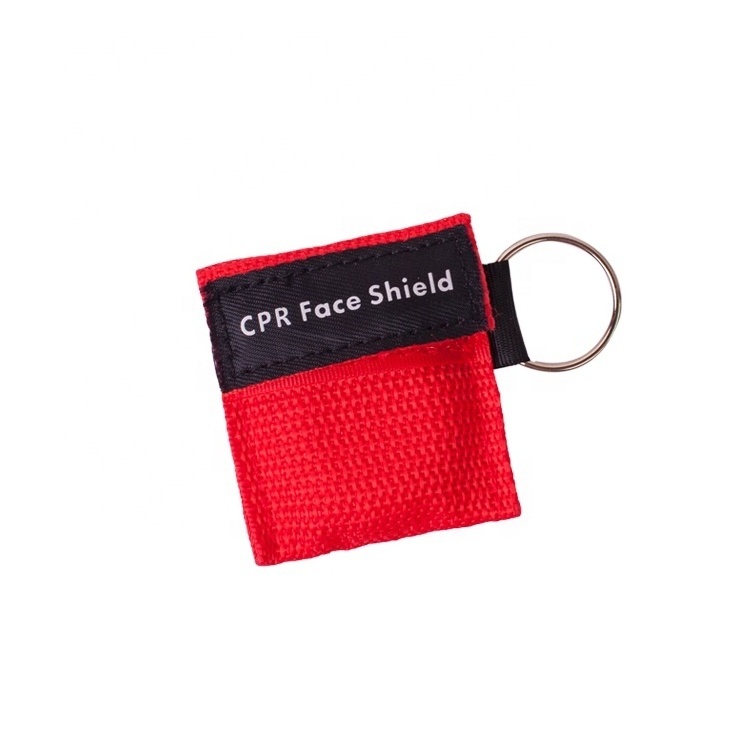 oripower Customize Logo First aid resuscitation CPR face mask shield key-ring Mouth to Mouth