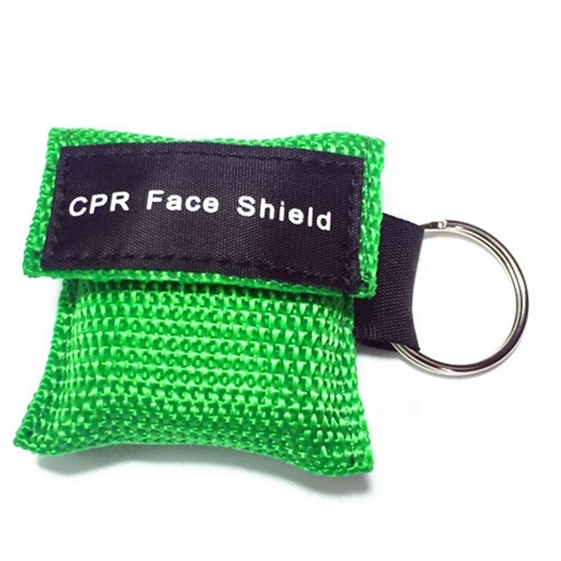 oripower Customize Logo First aid resuscitation CPR face mask shield key-ring Mouth to Mouth