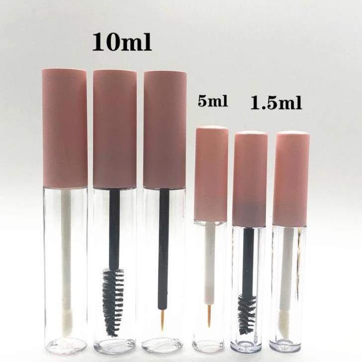 5ml 10ml Pink Plastic Mascara Tube Packaging Container With Nylon Brush Eyeliner Empty Eyebrow Gel Tubes Eyelash Glue Bottle