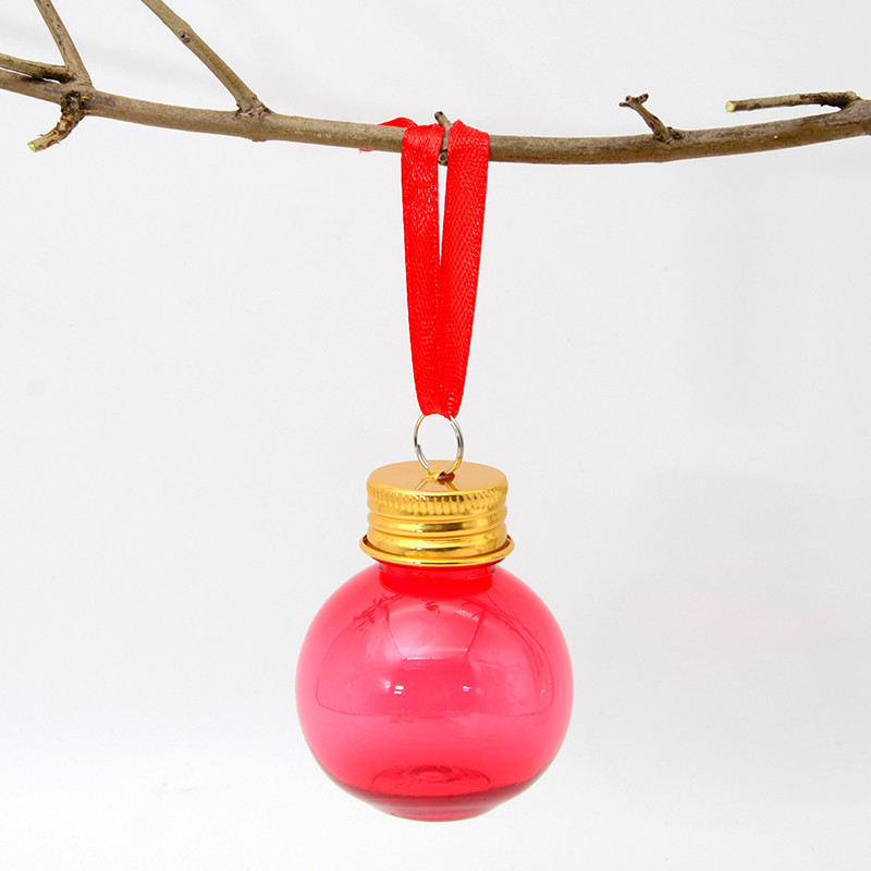 Hanging Booze balls christmas Filled tree ornaments Spirit Shot alcohol Glass Plastic drink booze bottle bauble boozeball