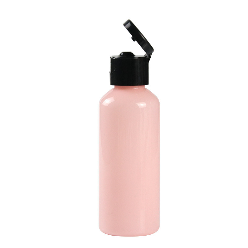 Pink Color Body Wash cosmetic bottle 30ml travel size Clear 30ml plastic hotel shampoo dispenser bottle with Flip Top Lid Cap