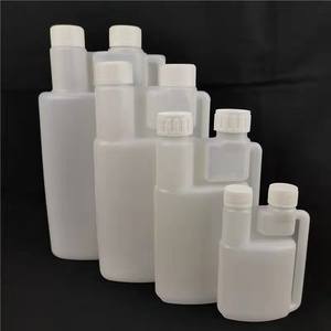 3.5oz 8oz 16oz 32 oz  Dual Chamber Plastic Twin Neck Bottle HDPE Chemical Bottles