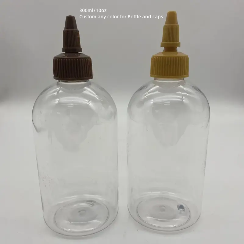 Food Grade 12oz 500ml 1000ml Matte Green Olive Oil Bottle Hair Oil Hot Chili Sriracha Sauce Squeeze Bottle Applicator Dispenser