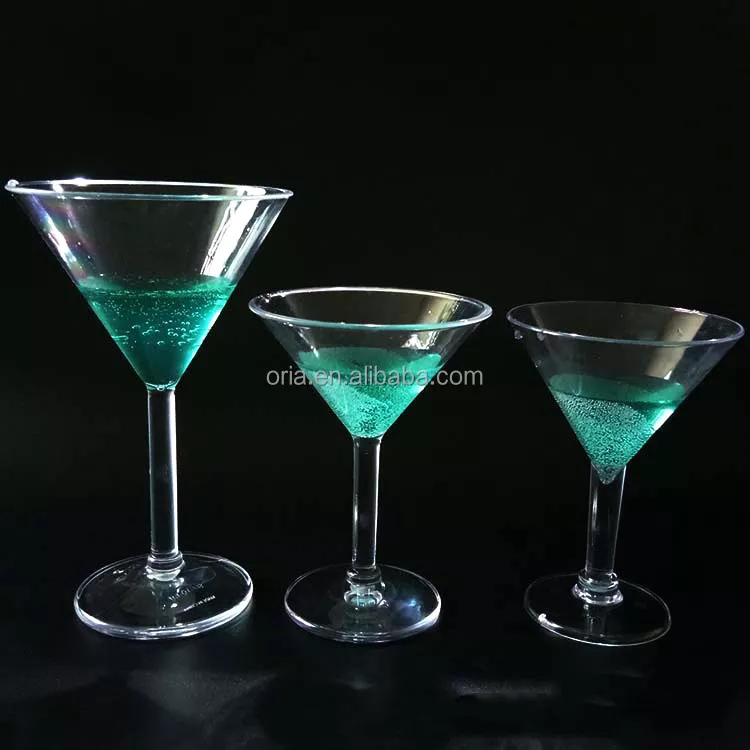 10oz 6oz/180ml Wholesale Custom Disposable Unique Martini Glasses Mojito Drink Martini Glasses Cocktail Plastic Martini Cups