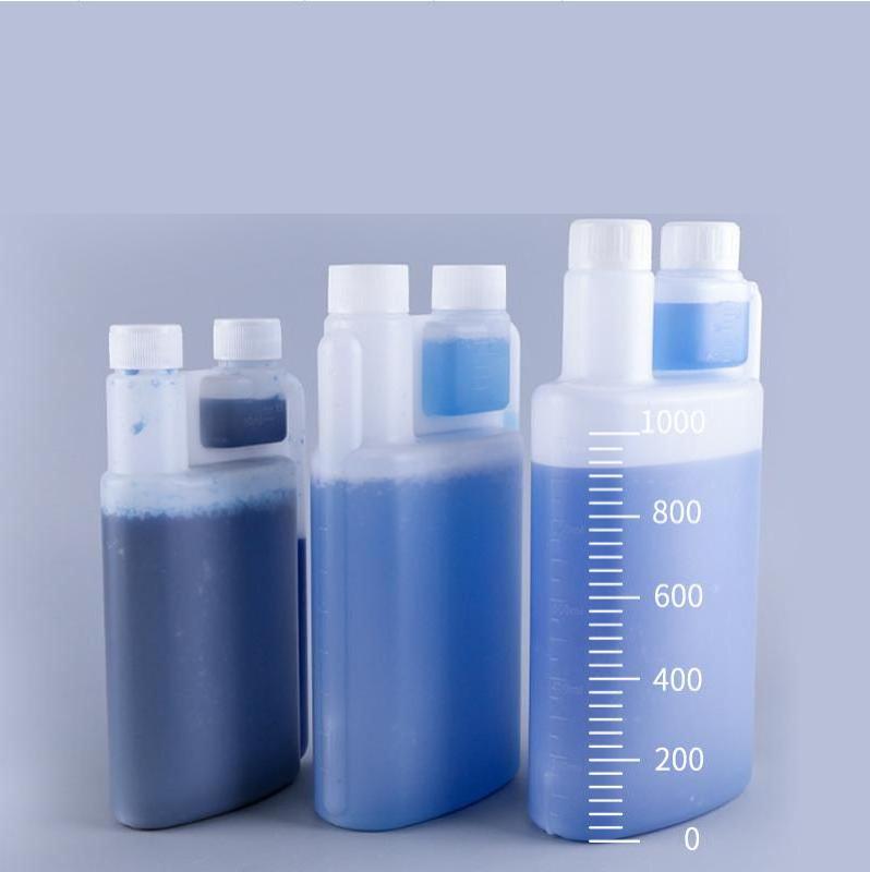 Twin Neck Bottle Double Neck 100ml 250ml 500ml 1000ml HDPE LDPE Plastic Farm Veterinary Pet Animal Liquid Medicine Dosing Bottle