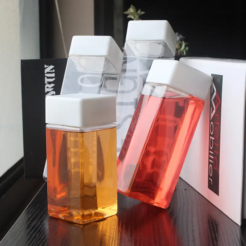 Custom Beverage Bubble Boba Tea Cup Packaging Drink Container 375 ml 500ml 16oz PET Plastic Juice Bottle for Voss Water Kombucha