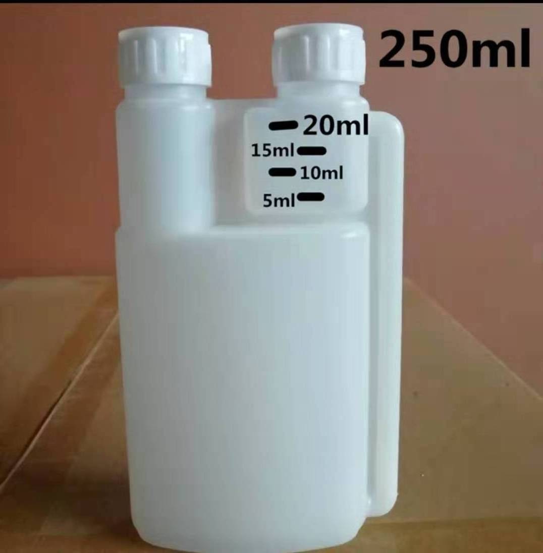 3.5oz 8oz 16oz 32 oz  Dual Chamber Plastic Twin Neck Bottle HDPE Chemical Bottles