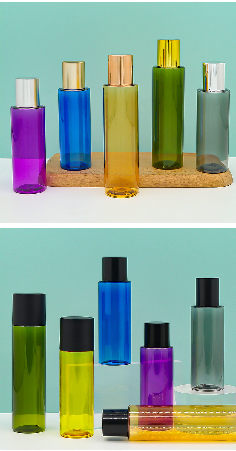 Amber/Green Oblique Shoulder Bottle 50ml 100ml 150ml 200ml 300ml 500ml Plastic Fine Mist Empty Spray Bottle Cosmetic Dispenser