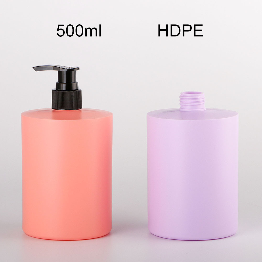 500ml HDPE Pink Blue Green Ombree Color Shampoo Conditioner Body Wash Lotion Bottle with Pump Dispenser