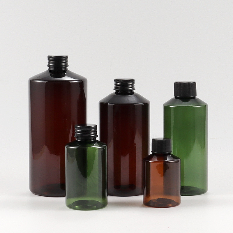 Amber/Green Oblique Shoulder Bottle 50ml 100ml 150ml 200ml 300ml 500ml Plastic Fine Mist Empty Spray Bottle Cosmetic Dispenser