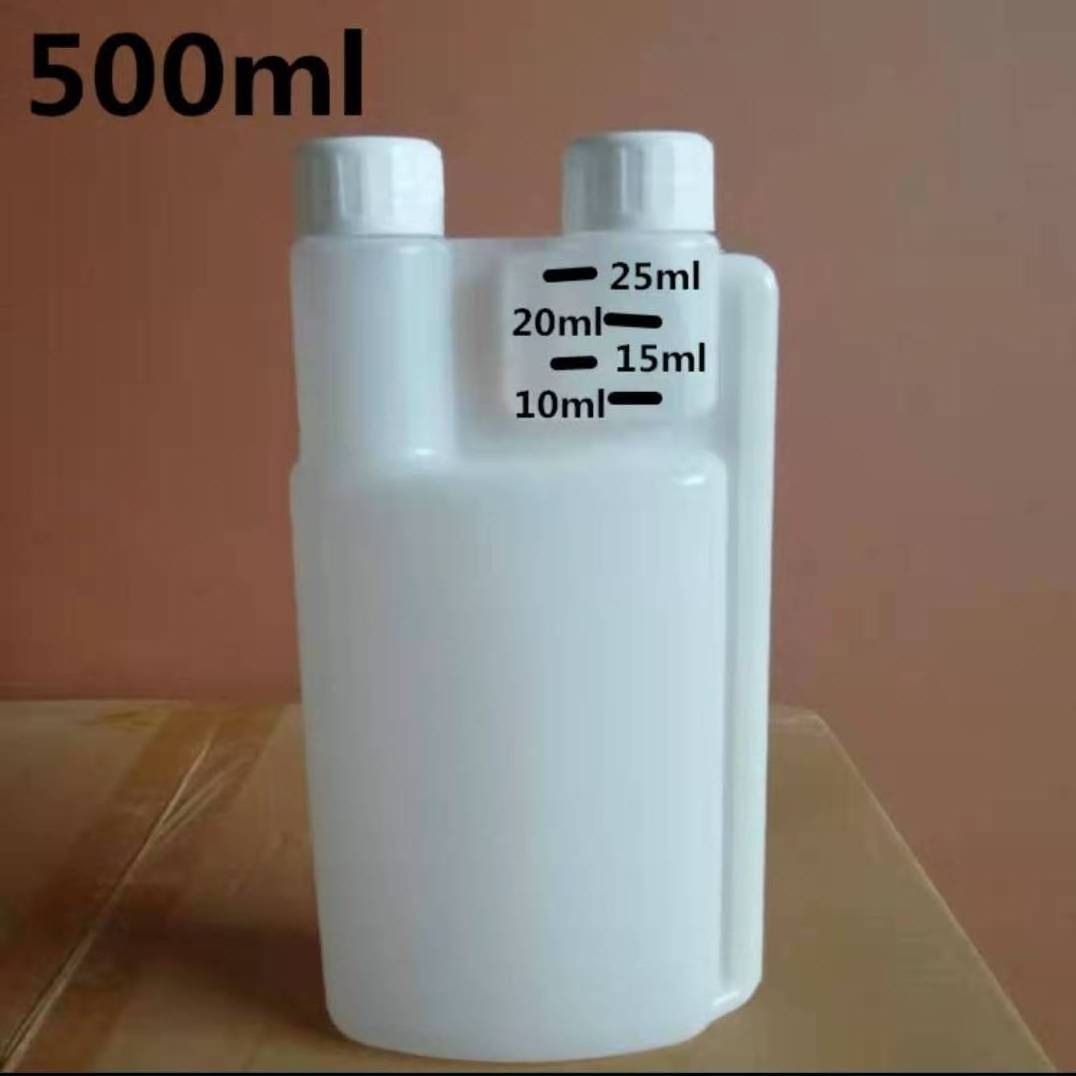 3.5oz 8oz 16oz 32 oz  Dual Chamber Plastic Twin Neck Bottle HDPE Chemical Bottles