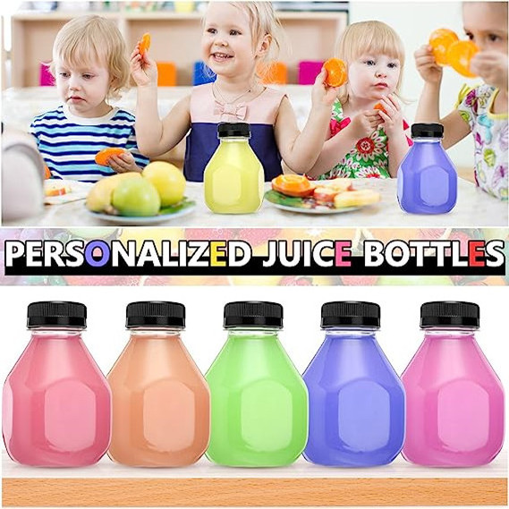 Empty Juice Shot Bottles Ginger Packaging Container 250ml PET Juice Bottle 8oz Plastic Juice Bottle with Tamper Proof Screw Cap