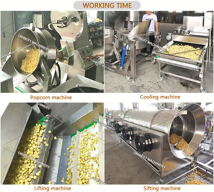 Snacks production machine popcorn caramel sweet popcorn machine ball ...