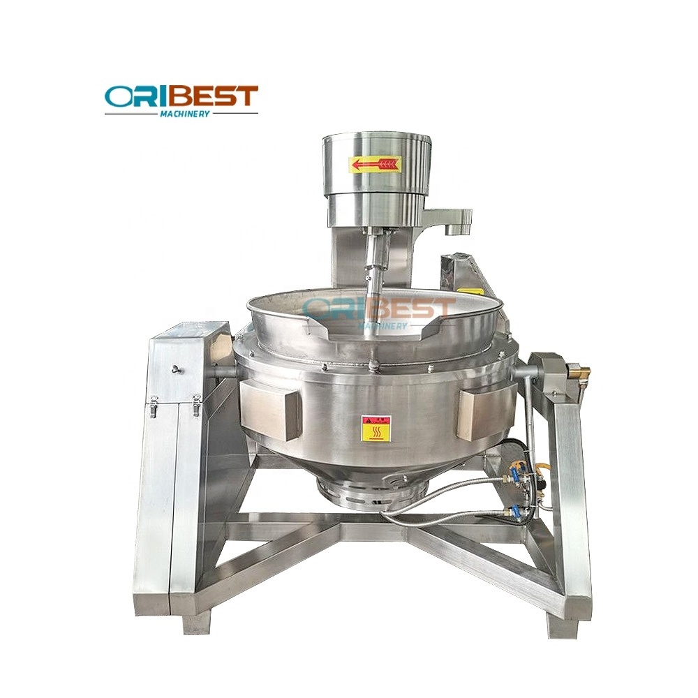 Automatic Paste Soup Double Jacket Cooking Kettle With Mixer Stainless Steel Vegetable Cooking Mixer Machine