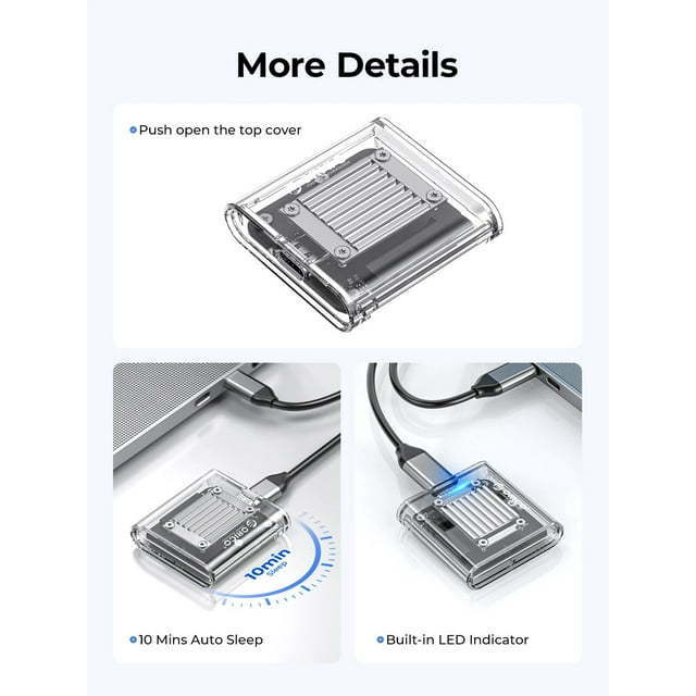 ORICO 2230 m.2 ssd nvme enclosure usb3.2 gen2 pci-e external portable m.2 ssd hard drive enclosure case TYPE-C 10Gbps