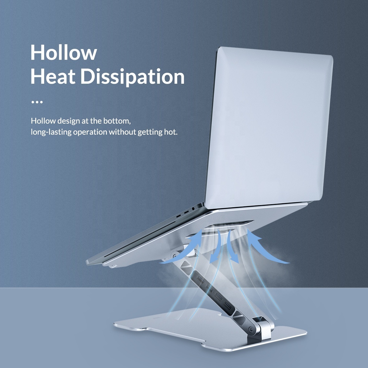 Orico Aluminum Alloy Adjustable Riser Foldable Portable Notebook Base Fan 4 USB Laptop Cooler LST-4AT2