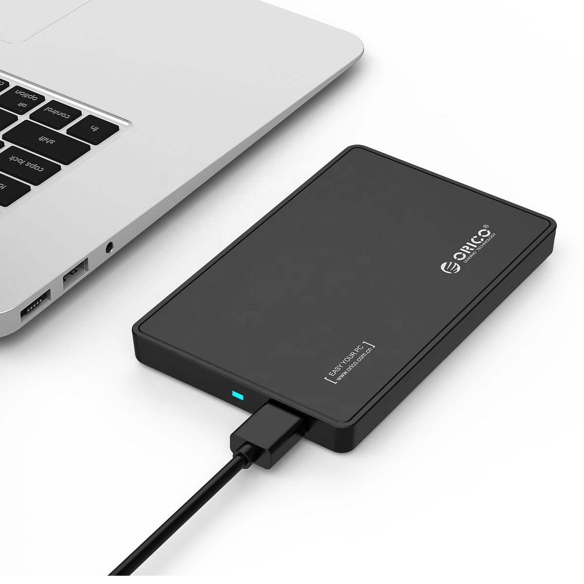 ORICO USB2.0 SATA 2.5 Inch HDD SSD Enclosure 480Mbps 1TB Tool-Free Box External Hard Disk Drive Case 9.5mm 2588US-V1