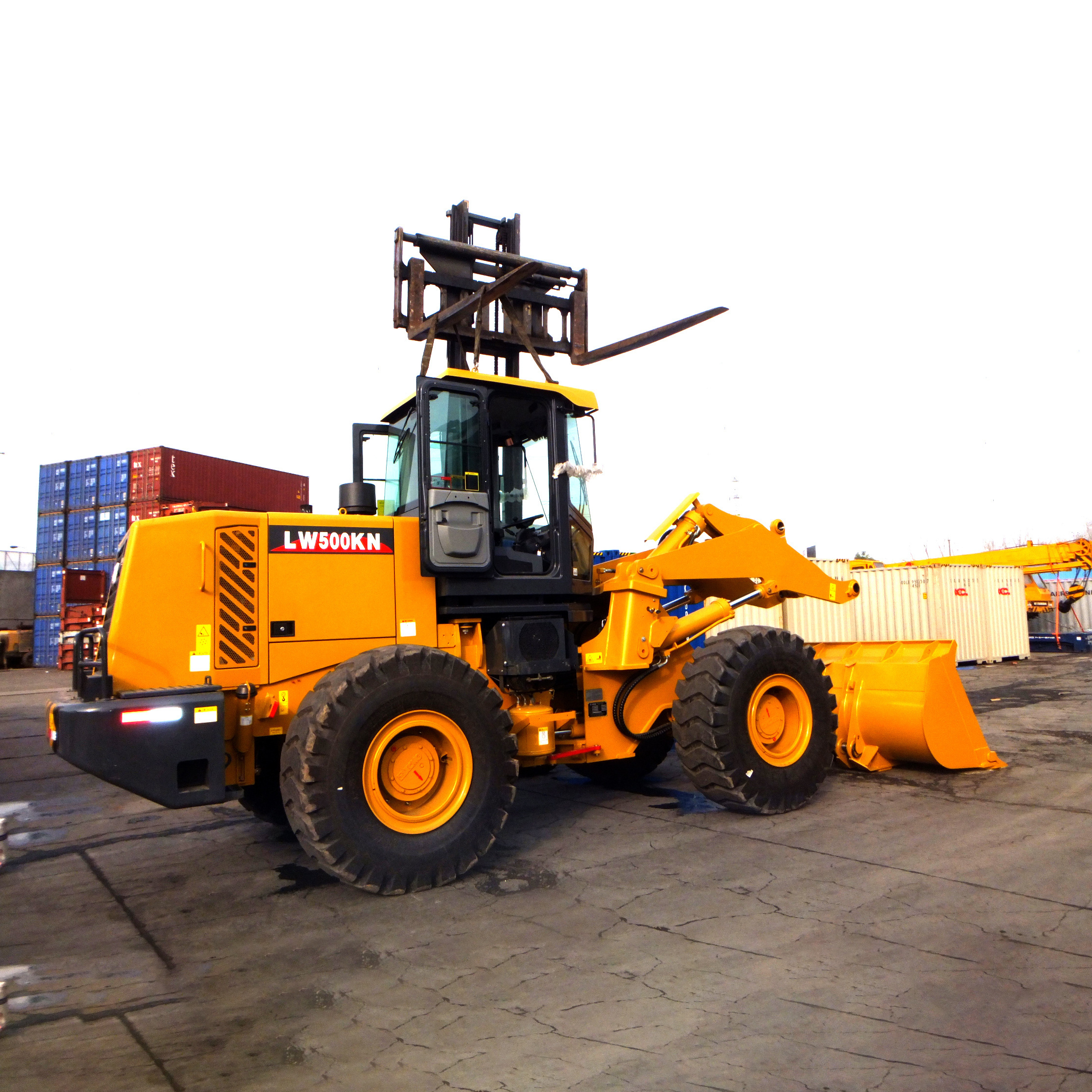 6ton Wheel Loader Lw600kn With Tyre Protection Chains within Earthmoving Machinery