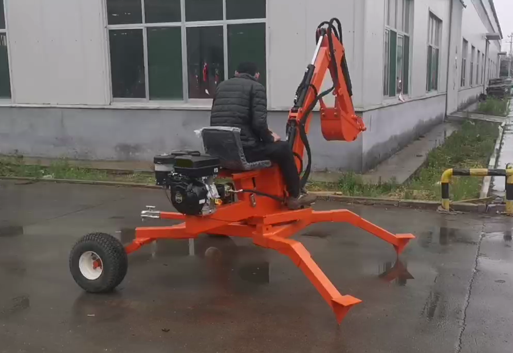 Chinese Factory 9hp 15hp ATV Backhoe Excavator, ATV Mini Backhoe, ATV Towable Backhoe