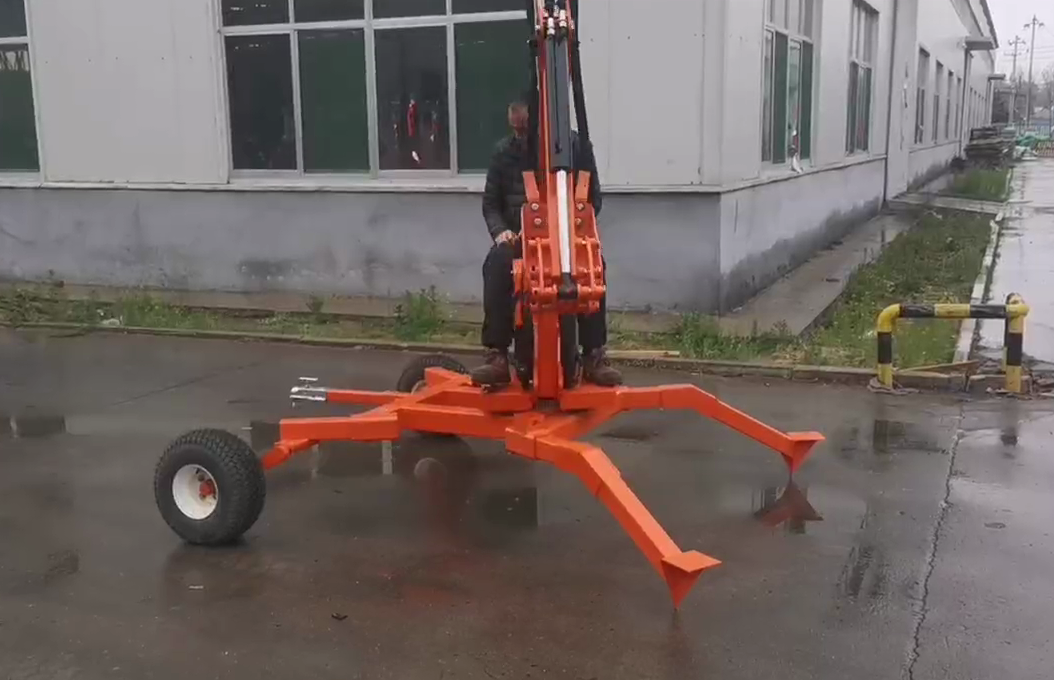 Chinese Factory 9hp 15hp ATV Backhoe Excavator, ATV Mini Backhoe, ATV Towable Backhoe