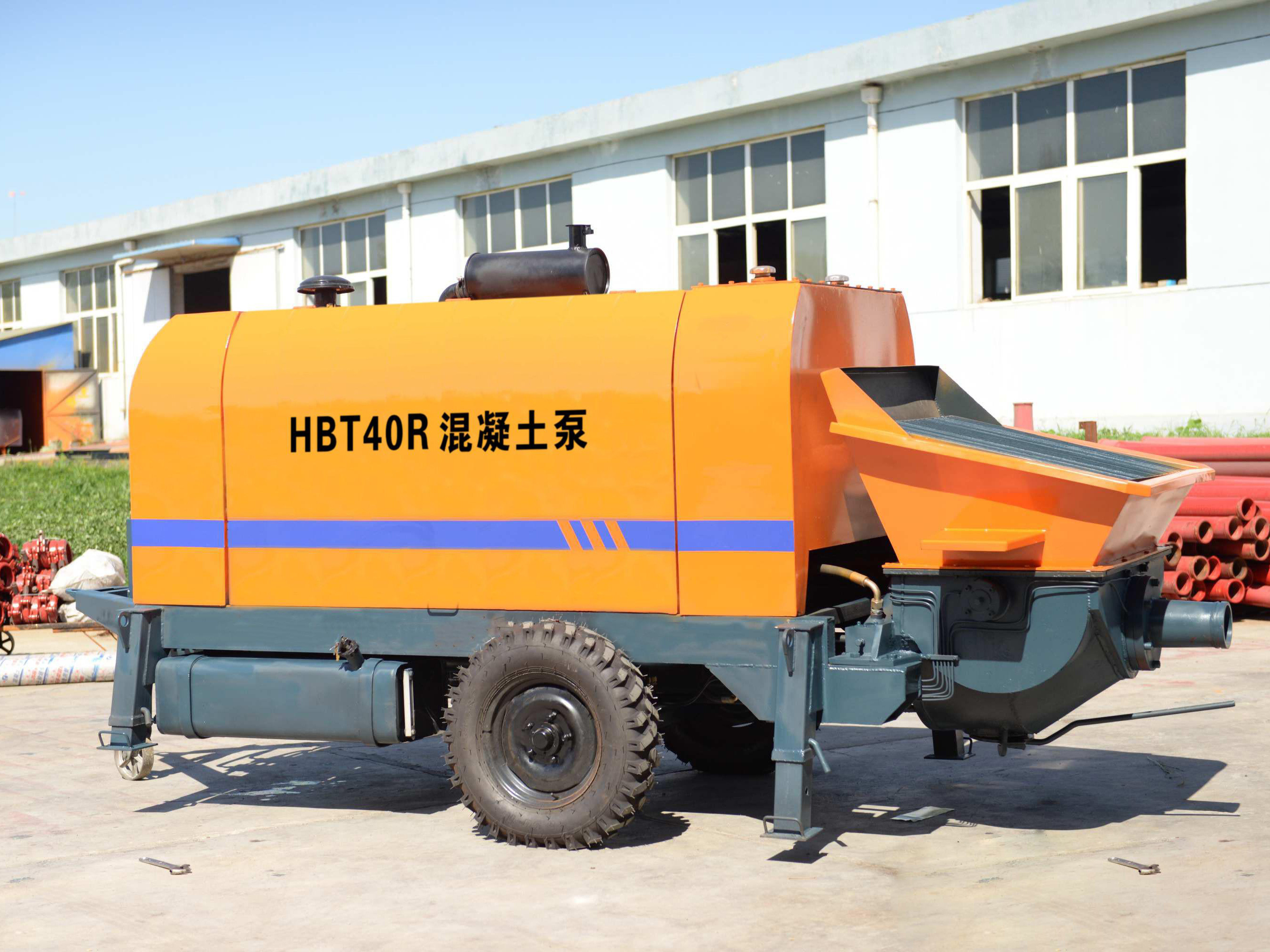 Hot Selling Trailer Pump Concrete HBT5008V New Trailer Concrete Pump