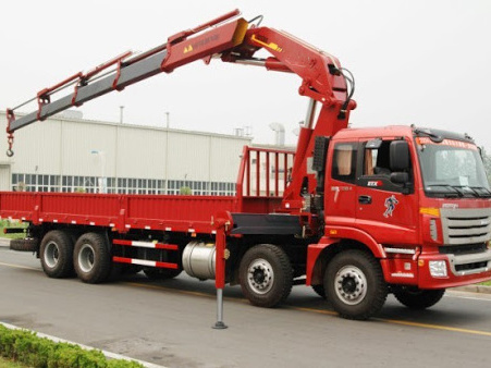 HOWO Official 12 Ton Truck Mounted Crane with Foldable Arm SQ12ZK3Q Lorry Mounted Crane for Sale