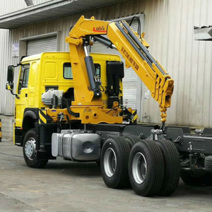 HOWO Official 12 Ton Truck Mounted Crane with Foldable Arm SQ12ZK3Q Lorry Mounted Crane for Sale