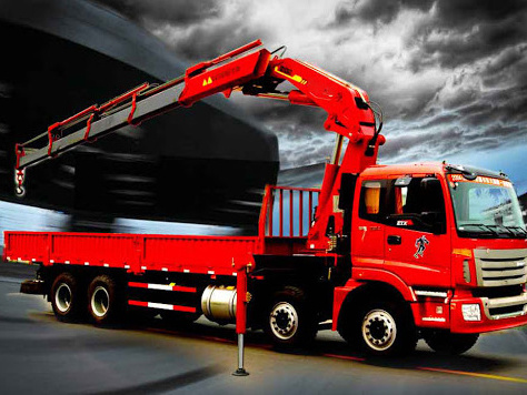 HOWO Official 12 Ton Truck Mounted Crane with Foldable Arm SQ12ZK3Q Lorry Mounted Crane for Sale