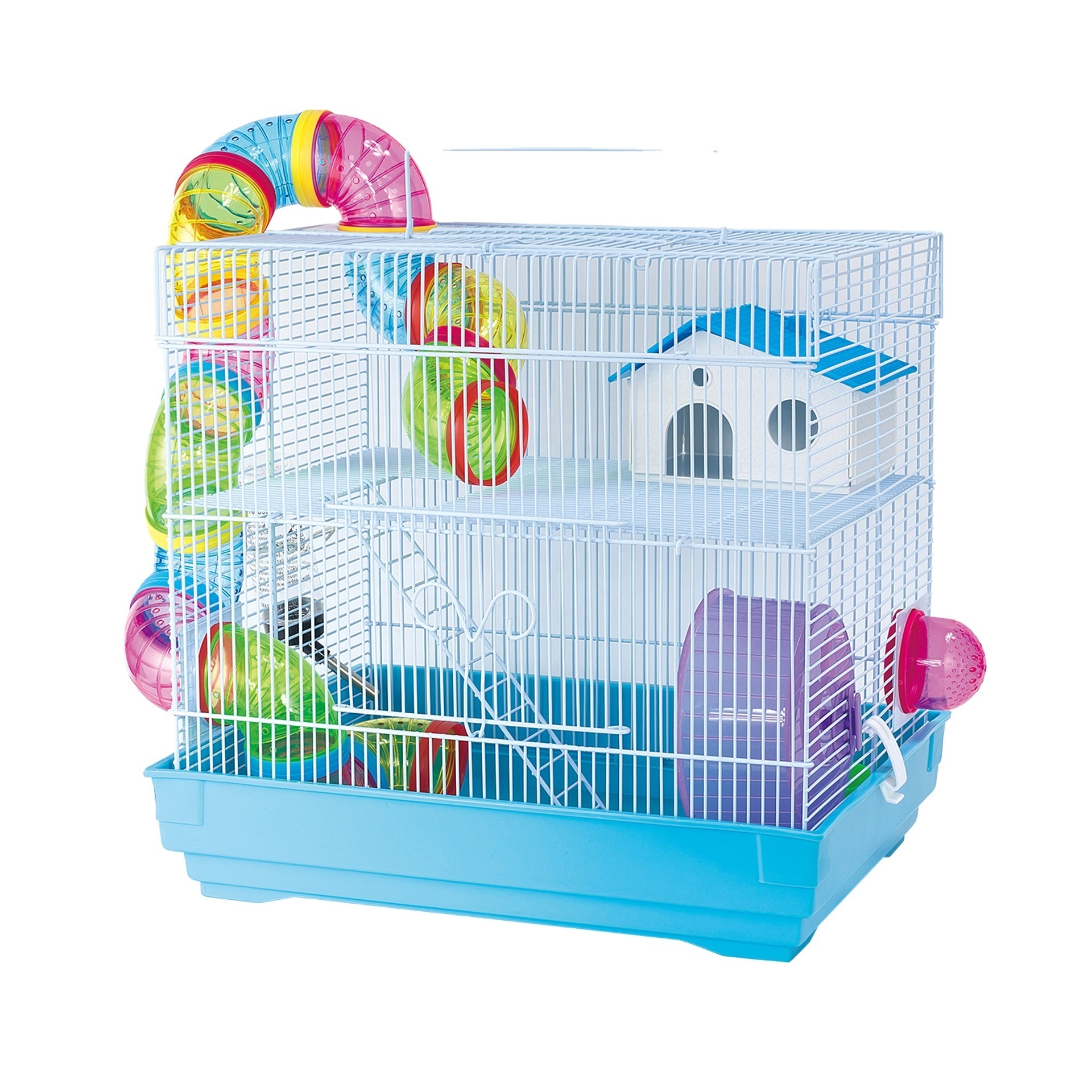 ORIENPET & OASISPET Wire hamster cage with colorful pipe Ready stocks OPT39218 pet cage