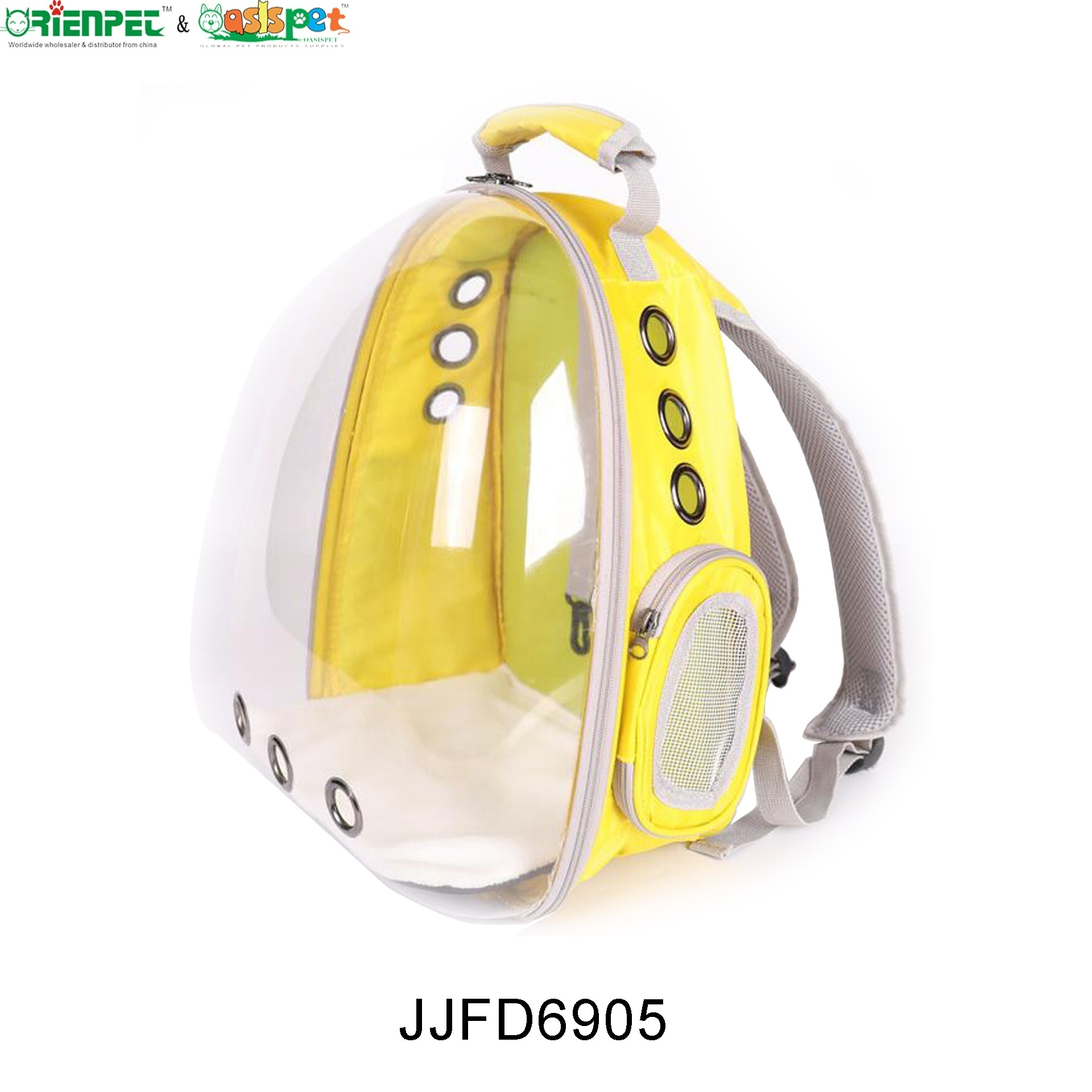 ORIENPET & OASISPET Pet Breathable hard shell backpack Pet outdoor transparent backbag Ready stocks JJFD6905 Pet bag